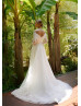 Off Shoulder Ivory Glitter Tulle Sexy Wedding Dress